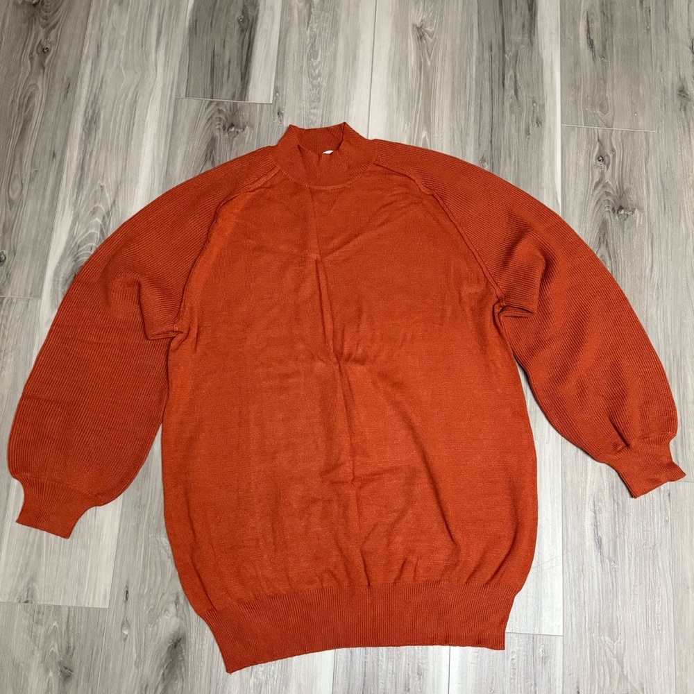 Orange Sweater dress